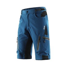 Outdoor Mountaineering Downhill Off Road Mountain Bike Five Point Cycling Shorts (Option: Dark Blue-Asian Size XXXL)