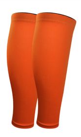 Sports Protective Gear Outdoor Basketball Football Running Leg Warmers (Option: Orange-XL)