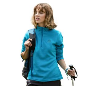 Jacket Liner Pullover Fleece Outdoor Women's Clothing (Option: Female blue-3XL)