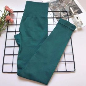 Womens High Waist Fitness Pants Suit For Abdomen And Buttocks (Option: Dark green pants-L)