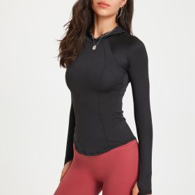 New Hooded Yoga Dress For Women (Option: Black-S)