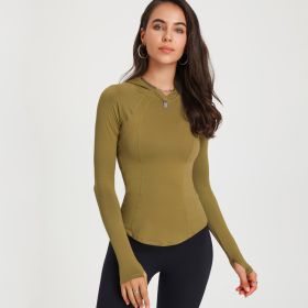 New Hooded Yoga Dress For Women (Option: Army Green-S)