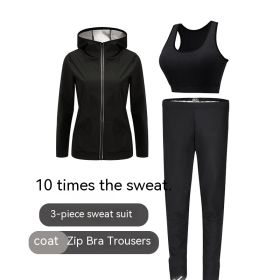 Heating Plus Size Violently Sweat Suit Sports Suit (Option: Pants + jacket + vest-L)