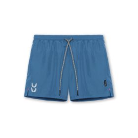 Muscle Workout Summer Sports Casual Basketball Men's Running Training Wear Shorts (Option: Light Blue-L)