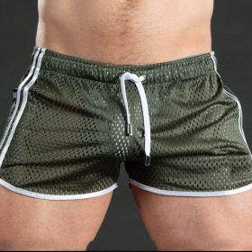 Fitness Running Sports Personality Shorts (Option: Green-XL)