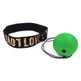 Boxing Speed Ball; Head-mounted PU Punch Ball MMA Sanda Training; Hand Eye Reaction; Home Sandbag Muay; Thai Boxer Fitness Equipment (Color: Green Set)