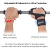 Weightlifting Fitness Gloves With Wrist Wraps; Silicone Gel Full Palm Protection; Gym Workout Gloves; Power Lifting Equipment