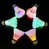 4/6 Pack LED Badminton Shuttlecocks; Colorful LED Goose Feather Glow Birdies Badminton Balls Shuttlecocks