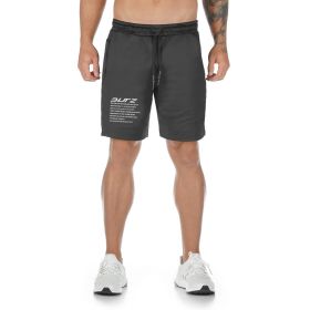 New Muscle Workout Brothers Fitness Shorts Fitness Sports Running Breathable Slim Fit (Option: Black-XXXL)