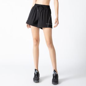 Fashionable New Sports Shorts For Women (Option: Black-L)