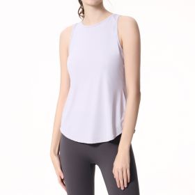 Women's Sportswear Yoga Workout Vest Slimming Back-shaping Running (Option: Lavender Purple-L)